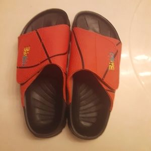 Birki's, all rubber sandals. Unisex. Basket ball style American Size 8.